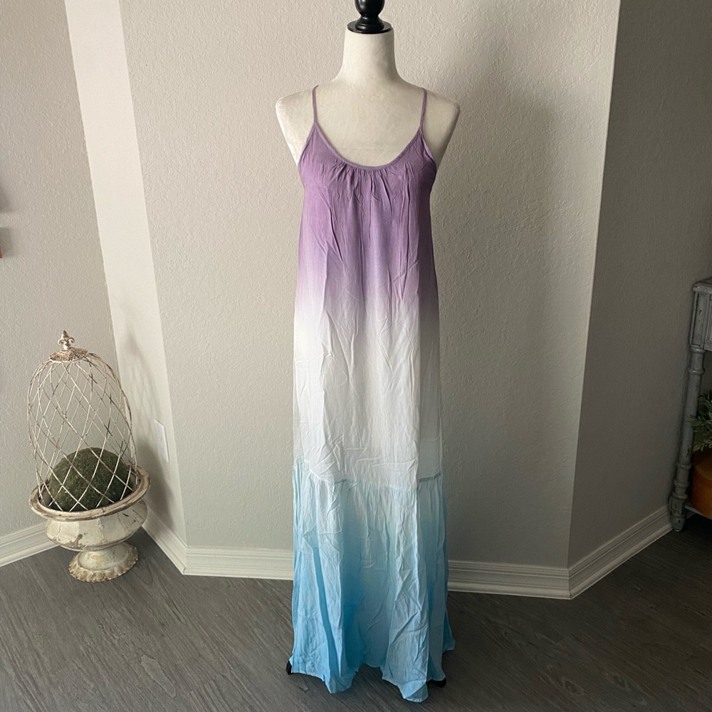 Main Strip Dip Dyed Maxi Dress NWT